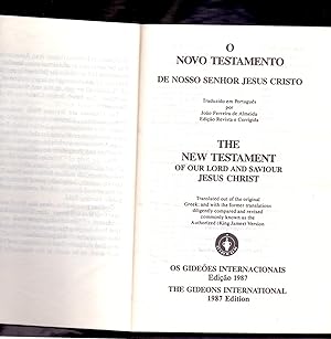 Seller image for O NOVO TESTAMENTO DE NOSSO SENHOR JESUS CRISTO / THE NEW TESTAMENT OF AOUR LORD AND SAVIOUR JESUS CHRIST for sale by Libreria 7 Soles
