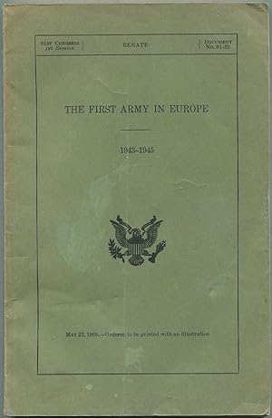 Bild des Verkufers fr The First Army in Europe: Presented by Mr. Thurmond zum Verkauf von Between the Covers-Rare Books, Inc. ABAA