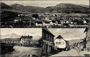 Ansichtskarte / Postkarte Villé Weiler Elsass Bas Rhin, Totalansicht, Bahnhof, Schmiedgasse, Papi...