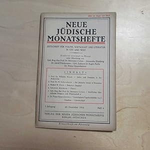 Bild des Verkufers fr Neue Jdische Monatshefte - Zeitschrift fr Politik, Wirtschaft und Literatur in Ost und West (I. Jahrgang, Heft 6 vom 25. Dezember 1916) zum Verkauf von Bookstore-Online