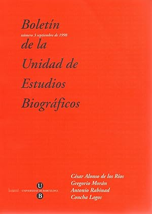 Imagen del vendedor de Boletin de la unidad de estudios biograficos-num.3 a la venta por JP Livres