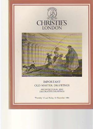 Seller image for Christies 1984 Important Old Master & Architectural Drawings for sale by thecatalogstarcom Ltd