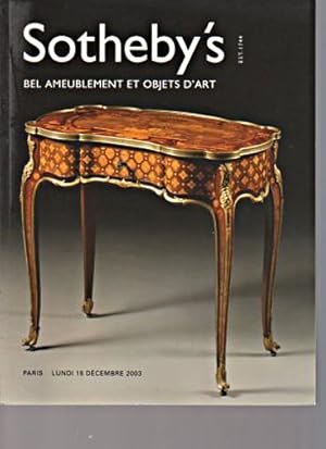 Sothebys 2003 Fine (French) Furniture & Works of Art