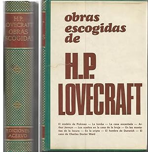 Imagen del vendedor de OBRAS ESCOGIDAS de Lovecraft (El modelo de Pickman-La tumba-Casa encantada-Arthur Jermyn-Sueos en la casa de la bruja-En las montaas de la locura-En la cripta-El hombre Dunwich-El caso de Charles Lexter Ward) a la venta por CALLE 59  Libros