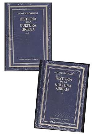 HISTORIA DE LA CULTURA GRIEGA (I yII) 2 Tomos - Colecc Grandes Obras de la Cultura -libros NUEVOS