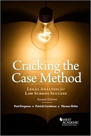 Bild des Verkufers fr Cracking the Case Method, Legal Analysis for Law School Success zum Verkauf von BarristerBooks