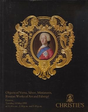 Christies May 1991 Objects of Vertu, Silver, Miniatures, Russian WoA & Faberge