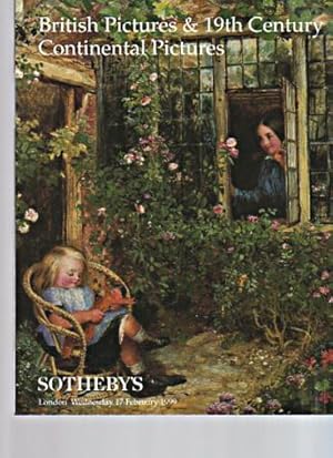 Seller image for Sothebys 1999 British & 19th Century Continental Pictures for sale by thecatalogstarcom Ltd