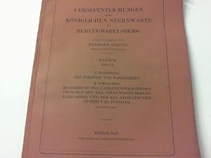 Veröffentlichungen der Königlichen Sternwarte zu Berlin-Babelsberg. Band II. Heft 2. Die Polhöhe ...