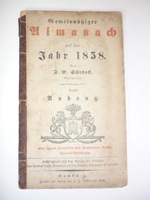 Bild des Verkufers fr Gemeinntziger Almanach auf das Jahr 1858. zum Verkauf von Antiquariat Diderot
