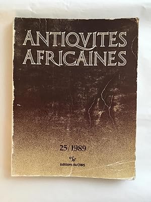 Antiquités africaines. Tome 25 - 1989.