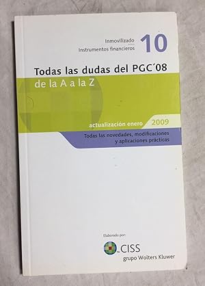 Bild des Verkufers fr TODAS LAS DUDAS DEL PGC'08 de la A a la Z n 10: Inmovilizado - Instrumentos financieros zum Verkauf von Librera Sagasta