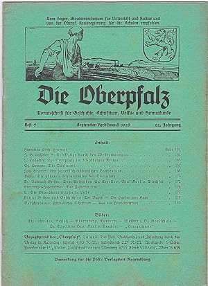 Image du vendeur pour Die Oberpfalz, 22. Jahrgang, Heft 9 September/Herbstmond 1928 mis en vente par Versandantiquariat Karin Dykes
