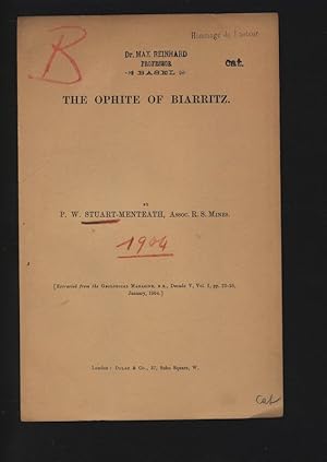 Bild des Verkufers fr The Ophite of Biarritz. Extracted from the Geological Magazine, n. s., Decade V, Vol. I, pp. 22-25, January, 1904. zum Verkauf von Antiquariat Bookfarm