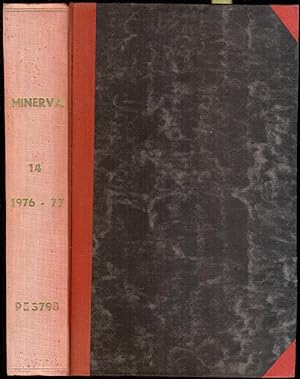 Bild des Verkufers fr Minerva: Review of Science, Learning and Policy, Volume XIV, Nos. 1-4, 1976-77 zum Verkauf von Antikvariat Valentinska