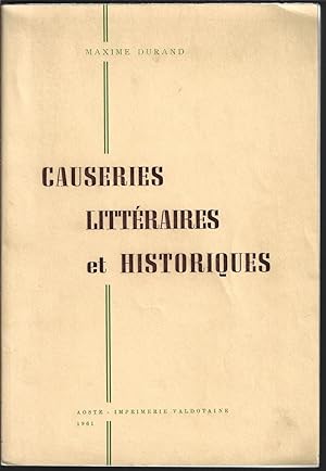 Causeries littéraires