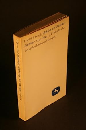 Bild des Verkufers fr Arbeiten zur deutschen Literatur 1750-1850. zum Verkauf von Steven Wolfe Books