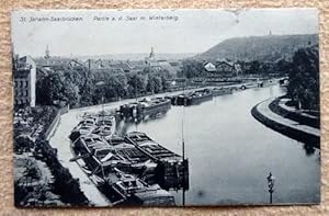 Ansichtskarte AK St. Johann-Saarbrücken, Partie an der Saar mit Winterberg