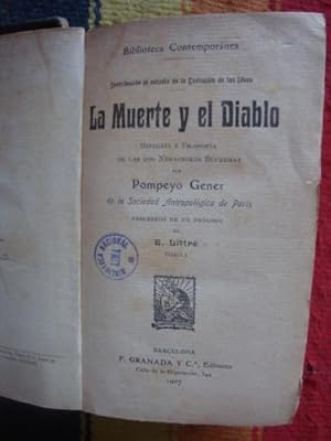 Bild des Verkufers fr La muerte y el diablo. Historia y filosofa de las dos negaciones supremas. zum Verkauf von Libros del cuervo