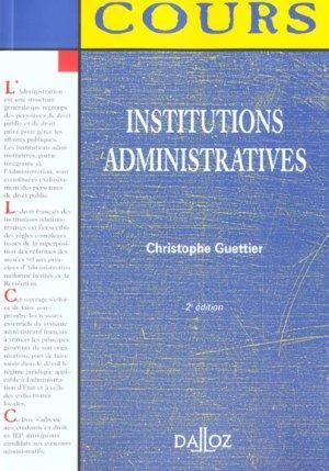 Bild des Verkufers fr Institutions administratives zum Verkauf von Chapitre.com : livres et presse ancienne