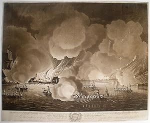 The Destruction of the Floating Batteries before Gibraltar, September the 14th 1782 taken from th...