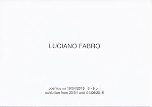 Imagen del vendedor de Luciano Fabro (announcement) a la venta por The land of Nod - art & books
