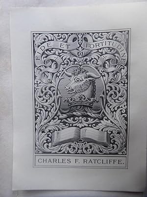Armorial Bookplate of Charles F Ratcliffe