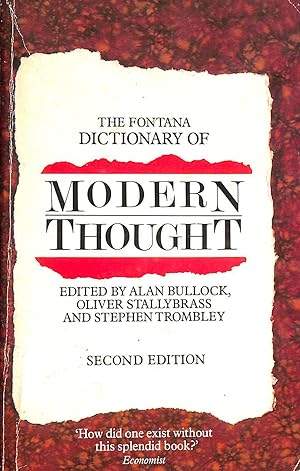 Imagen del vendedor de The Fontana Dictionary of Modern Thought a la venta por M Godding Books Ltd