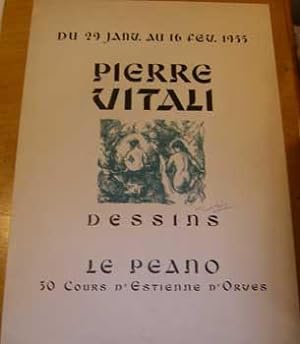 Pierre Vitali. Dessins. Exhibition poster. Signed.