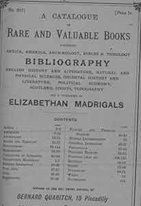 A Catalogue and Rare and Valuable Books (Number 237, February 1905).
