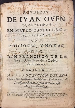 Imagen del vendedor de Agudezas de Juan Oven a la venta por Librera Garca Prieto