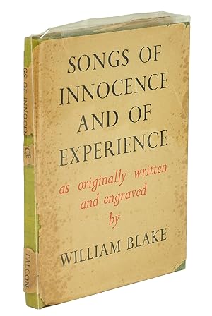 Bild des Verkufers fr Songs of Innocence and of Experience. 1794. Albion Facsimiles Number One From copy in the Houghton Library, Harvard. [Introduction by Ruthven Todd. Sequence adopted by Joseph H. Wicksteed.] zum Verkauf von John Windle Antiquarian Bookseller, ABAA