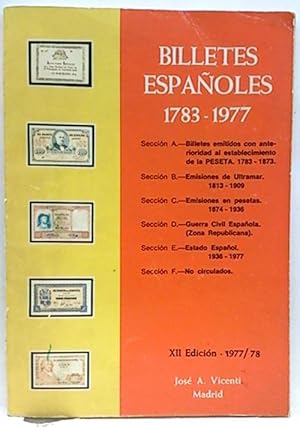 Imagen del vendedor de Billetes Espaoles 1783-1977 a la venta por SalvaLibros