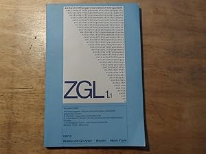 Seller image for ZGL 1.1 - Zeitschrift fr germanistische Linguistik for sale by Ratisbona Versandantiquariat