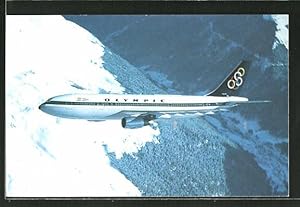 Ansichtskarte Airbus A300 der Olympic Airways über den Bergen