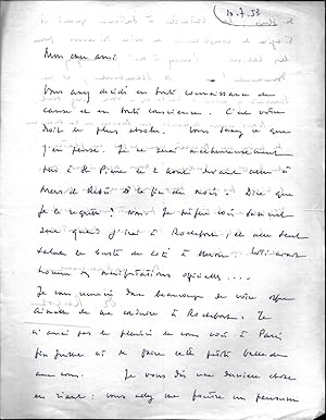 Lettre autographe signée