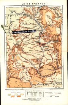 Karte von Mittelfranken. Bearb. v. Fr. Nüchter.