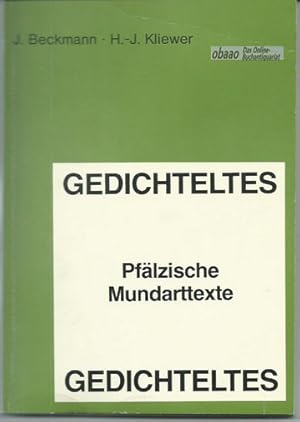 Imagen del vendedor de Gedichteltes. Pflzische Mundarttexte fr die Schule a la venta por obaao - Online-Buchantiquariat Ohlemann