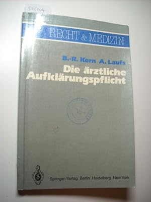 Immagine del venditore per Die rztliche Aufklrungspflicht : unter besonderer Bercksichtigung der richterlichen Spruchpraxis venduto da Gebrauchtbcherlogistik  H.J. Lauterbach