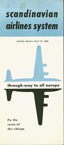 Scandinavian Airlines System: April 19, 1948 [timetable] [cover title]