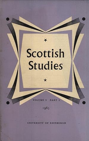 Seller image for Scottish Studies: The Journal of the School of Scottish Studies, University of Edinburgh, Volume 9, Part 2 for sale by Masalai Press