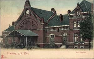 Ansichtskarte / Postkarte Hamburg Harburg, Ansicht vom Bahnhof, Straßenseite