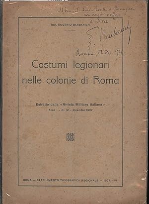 Imagen del vendedor de COSTUMI LEGIONARI NELLE COLONIE DI ROMA a la venta por Invito alla Lettura