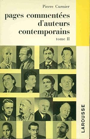 Seller image for Pages commentes d'auteurs contemporains Tme II for sale by dansmongarage