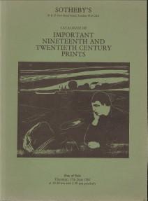 Important Nineteenth and Twentieth Century Prints