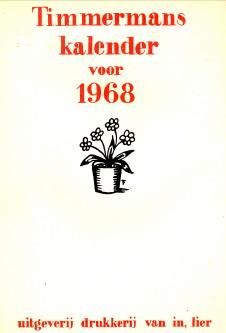 Timmermans kalender voor 1968