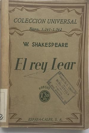 Seller image for El rey Lear for sale by Els llibres de la Vallrovira