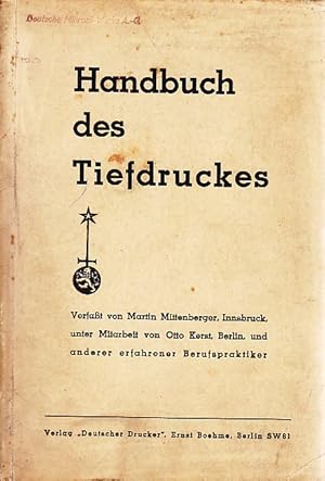 Bild des Verkufers fr Handbuch des Tiefdruckes. zum Verkauf von Antiquariat an der Nikolaikirche