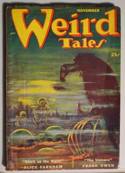WEIRD TALES (Pulp Magazine) November 1952; Black at the Night by Alice Farnham; The Unicorn by Fr...