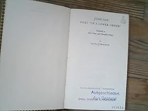 Bild des Verkufers fr John Gay, poet "of a lower order". Comments on his urban and narrative poetry. zum Verkauf von Antiquariat Bookfarm